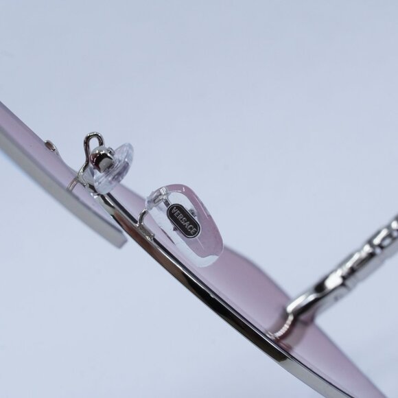 Versace VE2270D 10007V Sunglasses Silver Square Frame, Pink Mirror White Lenses main image 5